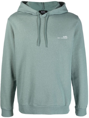 

Logo-print drawstring hoodie, A.P.C. Logo-print drawstring hoodie