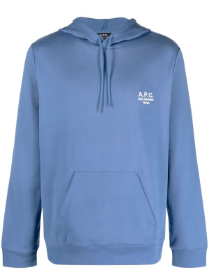 

Logo-print drawstring hoodie, A.P.C. Logo-print drawstring hoodie