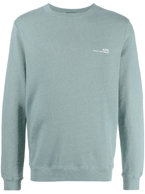 

Logo-print cotton sweater, A.P.C. Logo-print cotton sweater