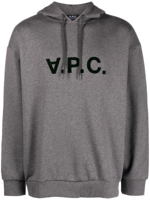 

Logo-print cotton hoodie, A.P.C. Logo-print cotton hoodie