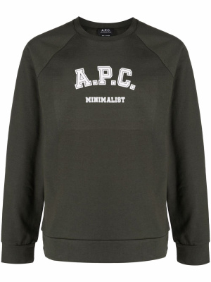 

Logo-print cotton sweatshirt, A.P.C. Logo-print cotton sweatshirt