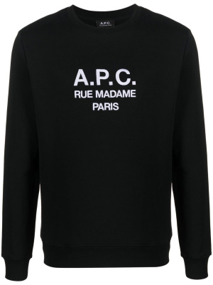 

Organic-cotton logo-print jumper, A.P.C. Organic-cotton logo-print jumper