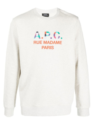 

Logo-print cotton sweatshirt, A.P.C. Logo-print cotton sweatshirt