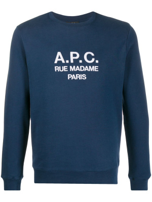 

Embroidered logo sweatshirt, A.P.C. Embroidered logo sweatshirt