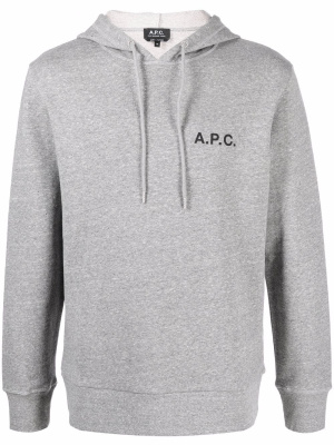 

Logo-print pullover hoodie, A.P.C. Logo-print pullover hoodie