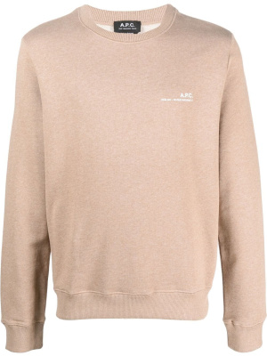 

Logo-print crewneck sweatshirt, A.P.C. Logo-print crewneck sweatshirt