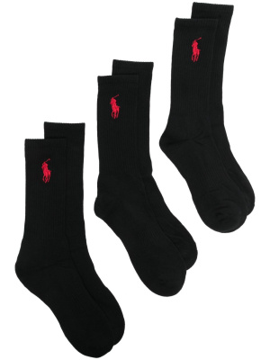 

Three-pack Big Pony-motif socks, Polo Ralph Lauren Three-pack Big Pony-motif socks