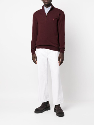 

Embroidered-logo high-neck jumper, Polo Ralph Lauren Embroidered-logo high-neck jumper
