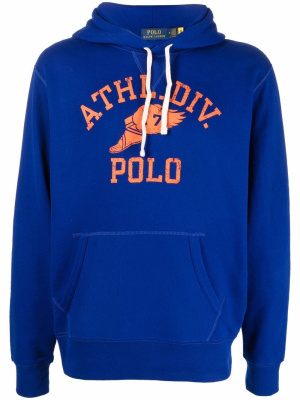 

Logo-print drawstring hoodie, Polo Ralph Lauren Logo-print drawstring hoodie