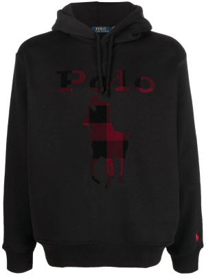 

Logo-print drawstring hoodie, Polo Ralph Lauren Logo-print drawstring hoodie