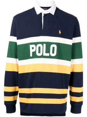 

Logo-print long-sleeve rugby shirt, Polo Ralph Lauren Logo-print long-sleeve rugby shirt