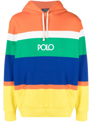 

Logo-detail striped hoodie, Polo Ralph Lauren Logo-detail striped hoodie
