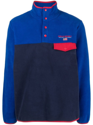 

Logo embroidered fleece sweatshirt, Polo Ralph Lauren Logo embroidered fleece sweatshirt