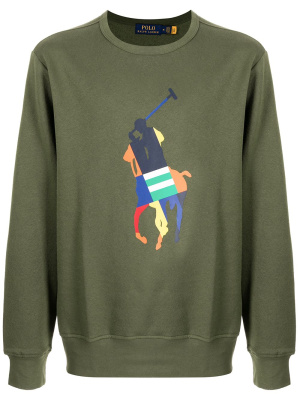 

Logo-print cotton sweater, Polo Ralph Lauren Logo-print cotton sweater