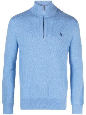 

Polo Pony-logo short-zip jumper, Polo Ralph Lauren Polo Pony-logo short-zip jumper