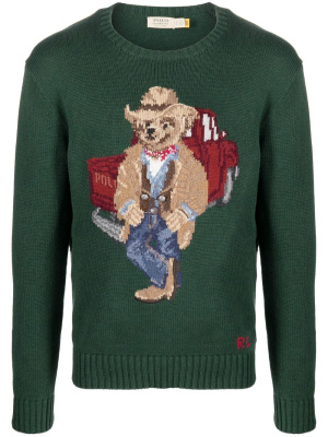 

Polo Bear intarsia-knit jumper, Polo Ralph Lauren Polo Bear intarsia-knit jumper