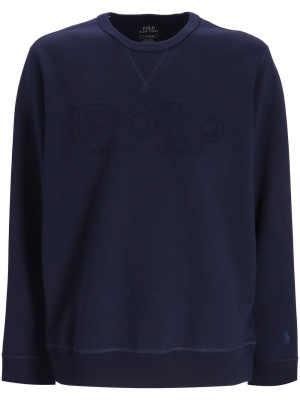 

Debossed-logo cotton-blend sweater, Polo Ralph Lauren Debossed-logo cotton-blend sweater