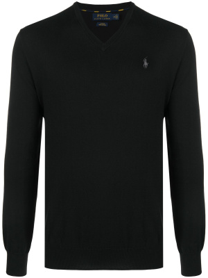 

Logo embroidered cotton jumper, Polo Ralph Lauren Logo embroidered cotton jumper