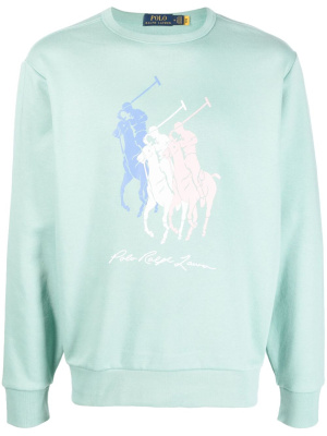 

Logo-print cotton sweatshirt, Polo Ralph Lauren Logo-print cotton sweatshirt