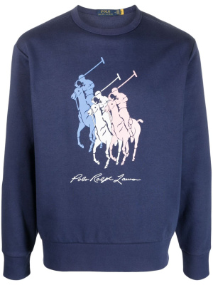 

Logo-print cotton sweatshirt, Polo Ralph Lauren Logo-print cotton sweatshirt
