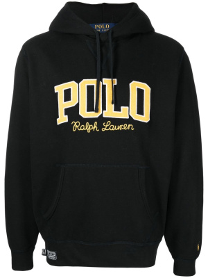 

Embroidered-logo cotton hoodie, Polo Ralph Lauren Embroidered-logo cotton hoodie