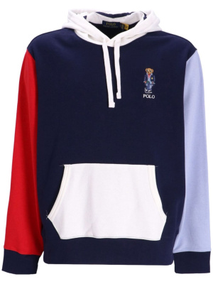 

Bear-motif colour-block hoodie, Polo Ralph Lauren Bear-motif colour-block hoodie