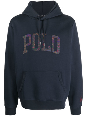 

Logo-appliqué drawstring hoodie, Polo Ralph Lauren Logo-appliqué drawstring hoodie