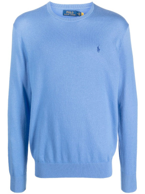 

Logo-embroidered cotton-blend jumper, Polo Ralph Lauren Logo-embroidered cotton-blend jumper
