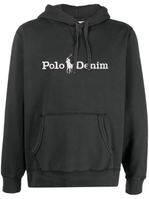 

Logo-print drawstring hoodie, Polo Ralph Lauren Logo-print drawstring hoodie