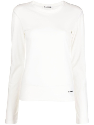 

Logo-print long-sleeved T-shirt, Jil Sander Logo-print long-sleeved T-shirt