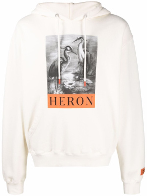 

Heron-print cotton hoodie, Heron Preston Heron-print cotton hoodie