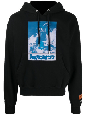 

Birds-print cotton hoodie, Heron Preston Birds-print cotton hoodie