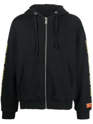 

Zip-up logo-print hoodie, Heron Preston Zip-up logo-print hoodie