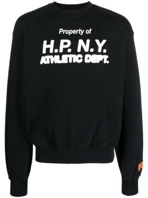 

Logo-print organic cotton sweatshirt, Heron Preston Logo-print organic cotton sweatshirt