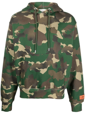 

Camouflage-pattern cotton hoodie, Heron Preston Camouflage-pattern cotton hoodie