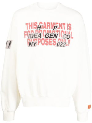 

Slogan-print long-sleeved sweatshirt, Heron Preston Slogan-print long-sleeved sweatshirt