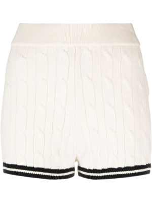 

Striped-edge cable-knit shorts, Polo Ralph Lauren Striped-edge cable-knit shorts