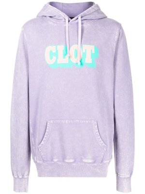 

Logo-print drawstring hoodie, CLOT Logo-print drawstring hoodie