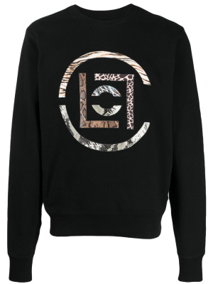 

Animal-print logo-patch sweatshirt, CLOT Animal-print logo-patch sweatshirt