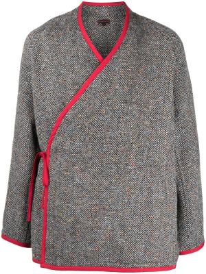 

Wraparound tweed cardigan, CLOT Wraparound tweed cardigan