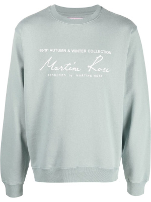 

Logo-print long-sleeve sweatshirt, Martine Rose Logo-print long-sleeve sweatshirt