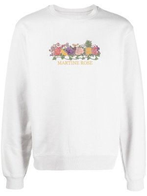 

Fruit-logo crew-neck sweatshirt, Martine Rose Fruit-logo crew-neck sweatshirt