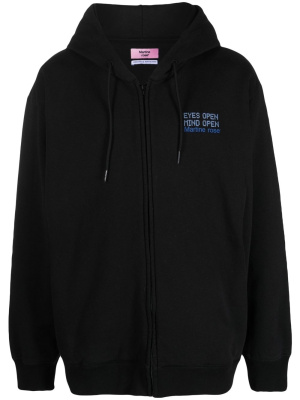 

Graphic-print zipped hoodie, Martine Rose Graphic-print zipped hoodie
