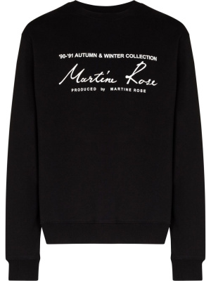 

Logo-print cotton sweatshirt, Martine Rose Logo-print cotton sweatshirt