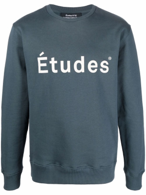 

Logo-print crew neck sweatshirt, Etudes Logo-print crew neck sweatshirt