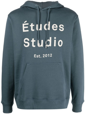 

Studio logo-print pullover hoodie, Etudes Studio logo-print pullover hoodie