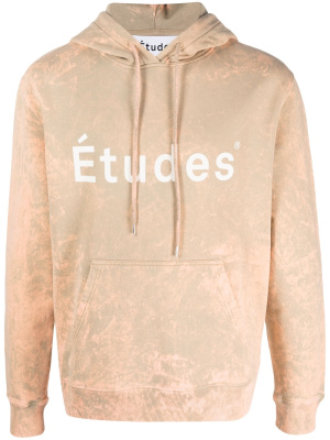 

Logo-print organic cotton hoodie, Etudes Logo-print organic cotton hoodie