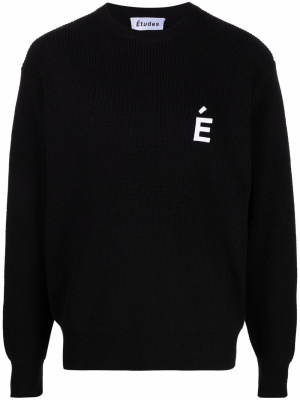 

Boris monogram-intarsia jumper, Etudes Boris monogram-intarsia jumper