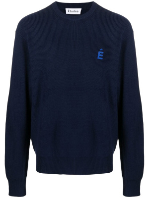 

Boris logo-patch jumper, Etudes Boris logo-patch jumper