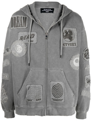 

Logo-patch zip hoodie, Etudes Logo-patch zip hoodie